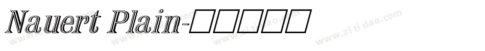 Nauert Plain字体转换